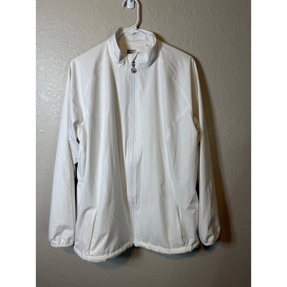 Callaway Weather Series White Full Zip Golf Jacket Windbreaker - XL